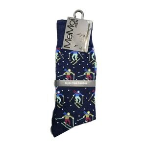 MeMoiMen's "Skier's Paradise" Rayon from Bamboo Blend Novelty Crew Sock New